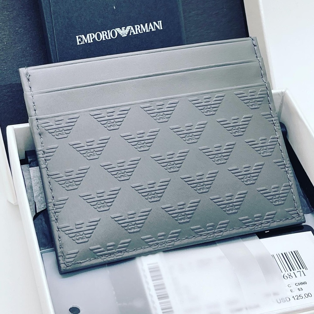 Emporio Armani All-Over Monogram Card Holder